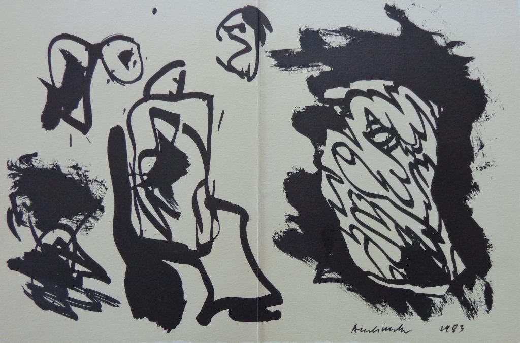 PIERRE ALECHINSKY / REPERES / KLEURLITHO / 31x42cm / 1984, Ophalen of Verzenden