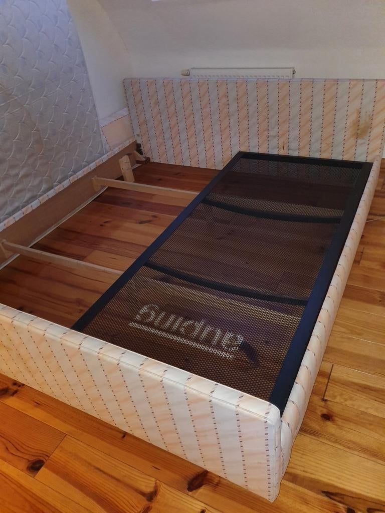 2 persbed 180cm Auping boxsprings bezorging pos.delivery 047, Ophalen, Zo goed als nieuw