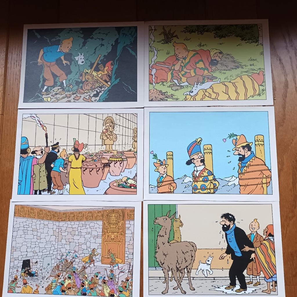 Cartes Tintin, Enlèvement, Tintin, Comme neuf, Image, Affiche ou Autocollant