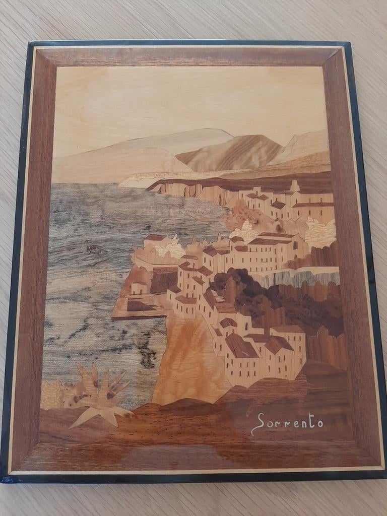 Marqueterie frame gezien vanuit Sorrento, Ophalen of Verzenden