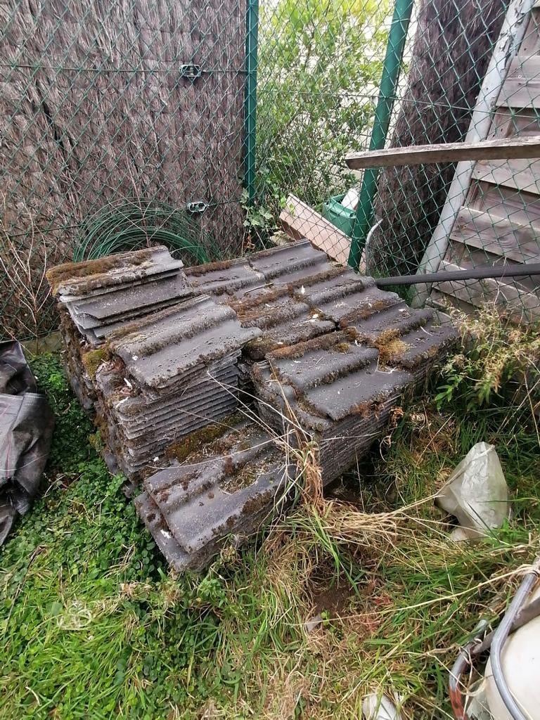 160-tal zwarte dakpannen, Ophalen, Gebruikt, Dakpannen