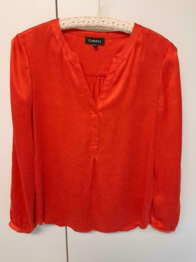 Zijden rode  blouse, X, Zo goed als nieuw, Rood, Ophalen