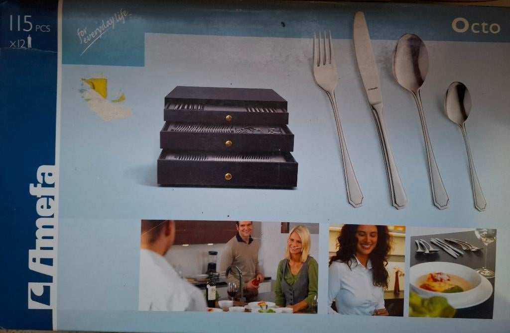 Coffret couverts 115 pièces 6 personnes *Neuf*, Neuf, Résiste au lave-vaisselle, Ensemble de couverts, Enlèvement