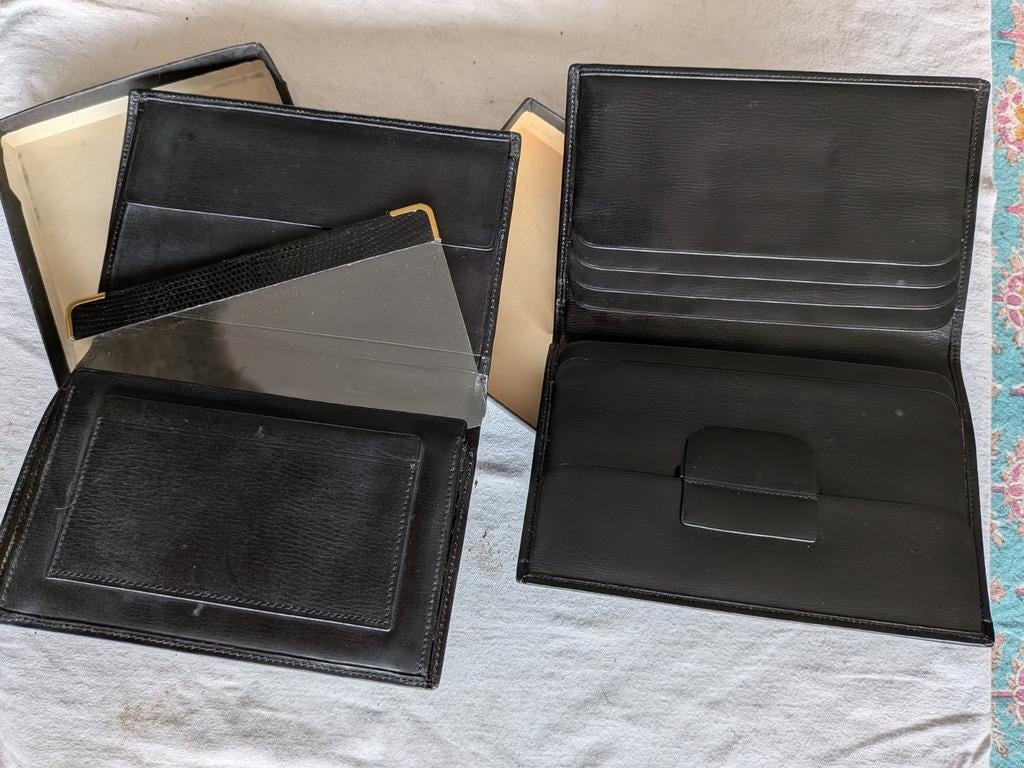 2 Zwarte portemonnee nieuw vintage goede staat, Handtassen en Accessoires, Portemonnees, Ophalen of Verzenden, Zwart