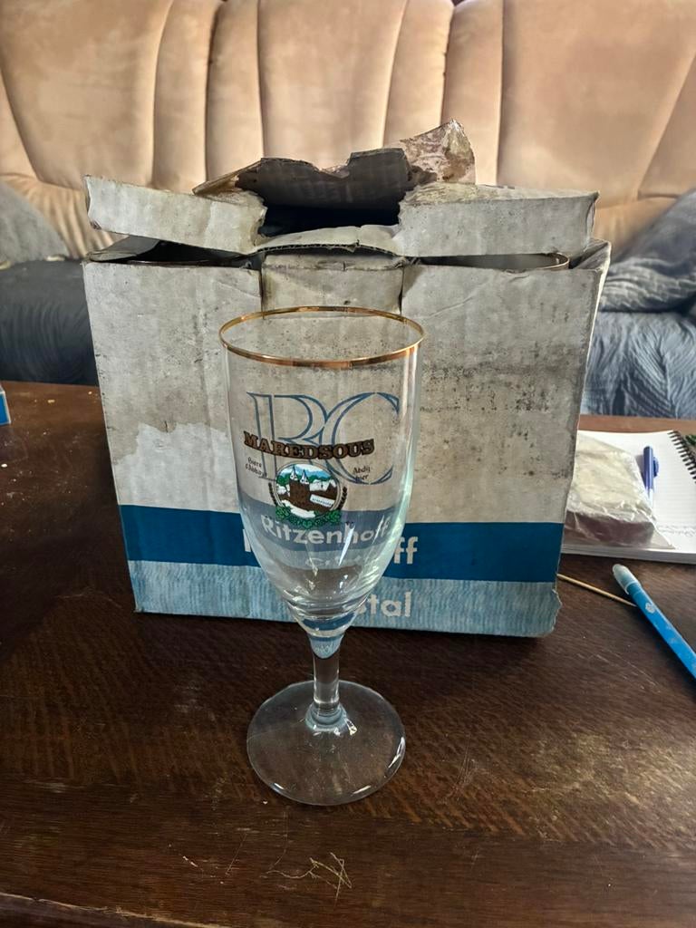 6 anciens verres neufs Maredsous, Ophalen, Zo goed als nieuw