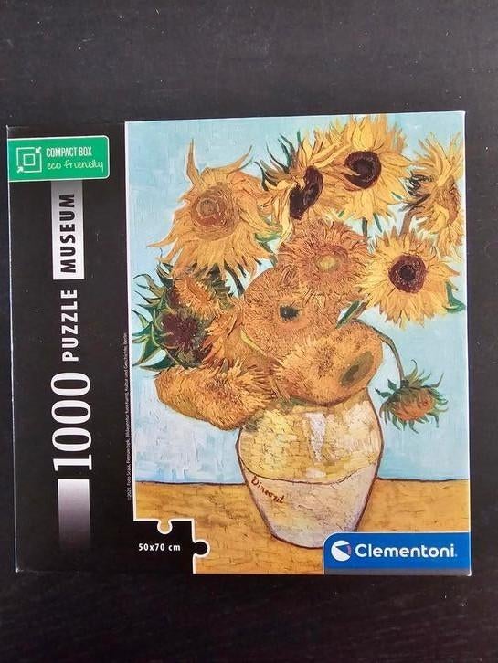 Puzzle de 1000 pièces Clementoni, Van Gogh, tournesols, Enlèvement ou Envoi, 500 à 1500 pièces, Comme neuf, Puzzle