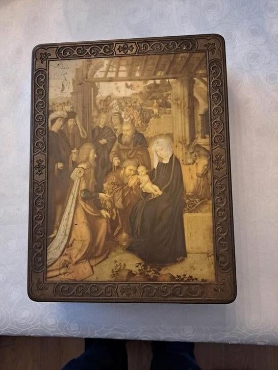 2 oude blikken dozen  en Delacre en De beuckelaer, Ophalen of Verzenden, Gebruikt, Koek(jes), Overige merken