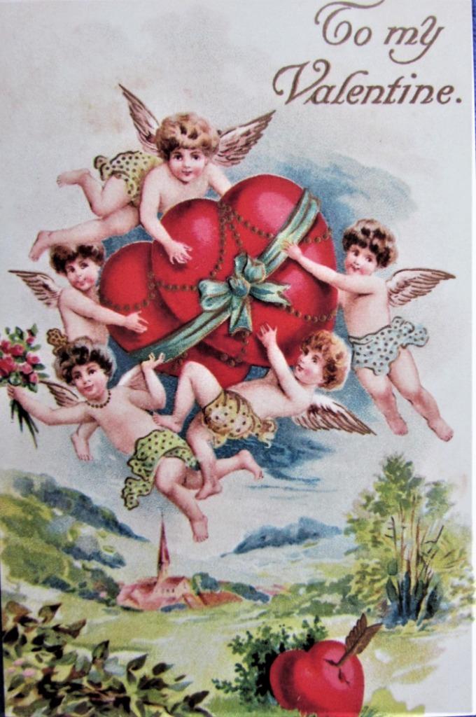 FANTASIEKAART- VALENTIJN, Ophalen of Verzenden, Ongelopen, Feest(dag)