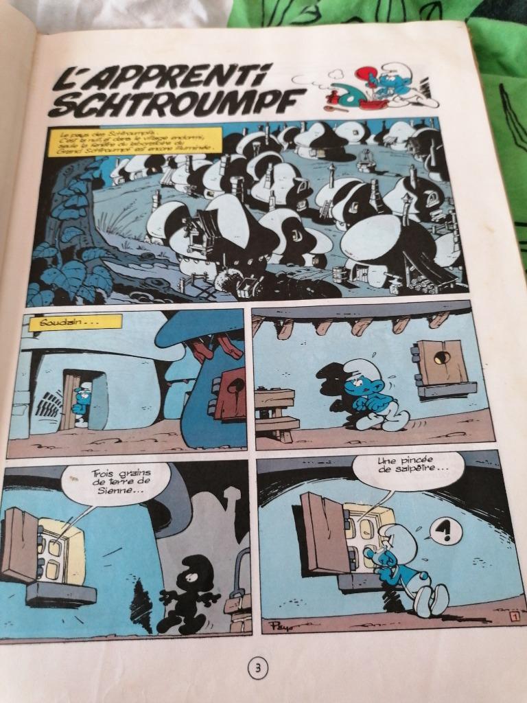 Peyo l'apprenti schtroumpfs 1973 occasion, Enlèvement ou Envoi, Utilisé, Autres Schtroumpfs, Bande dessinée
