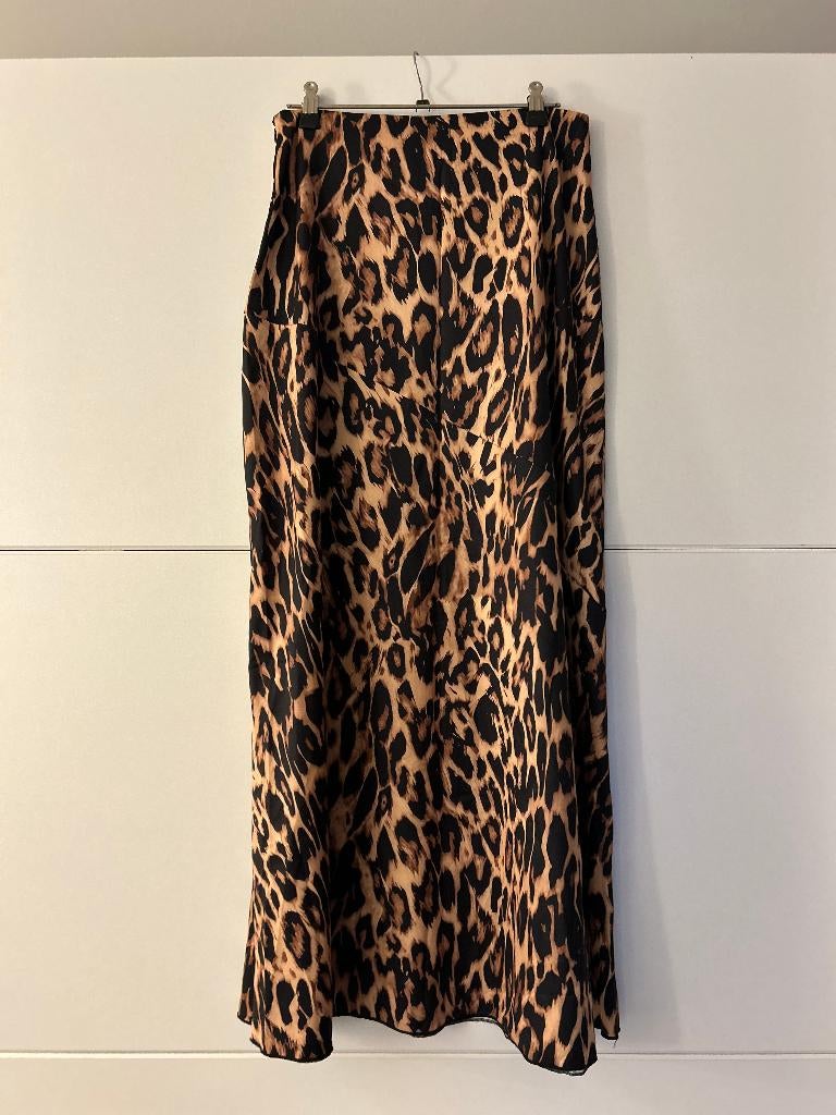 Lange rok met tijgerprint, Taille 38/40 (M), Enlèvement ou Envoi, Comme neuf, Brun