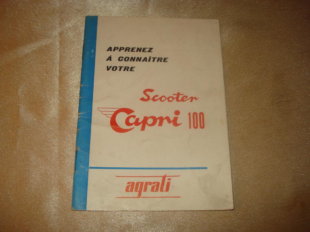 CAPRI 100 Scooter Ancien Manuel d'Utilisation, Motos, Modes d'emploi & Notices d'utilisation, Autres marques, Enlèvement ou Envoi