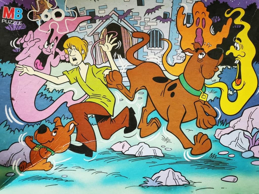 Scooby Doo puzzel 1983 volledig 60 stuks verzamel, Verzamelen, Ophalen of Verzenden, Gebruikt
