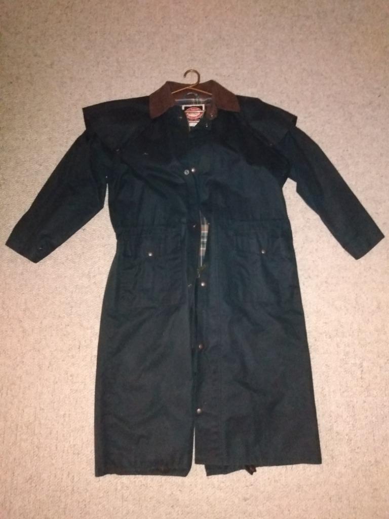 Australian Outback Collection vintage lange zwarte waxjas, Kleding | Heren, Maat 48/50 (M), Zwart, Austr. Outback Collection, Ophalen of Verzenden