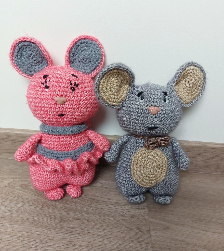Gehaakte knuffels - muis, Kinderen en Baby's, Speelgoed | Knuffels en Pluche, Ophalen, Gebruikt, Overige typen