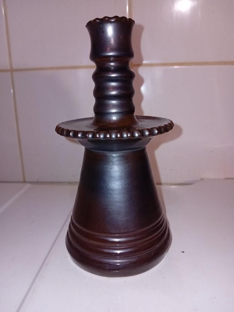 bougeoir (poterie), Moins de 25 cm, Enlèvement ou Envoi, Comme neuf, Brun