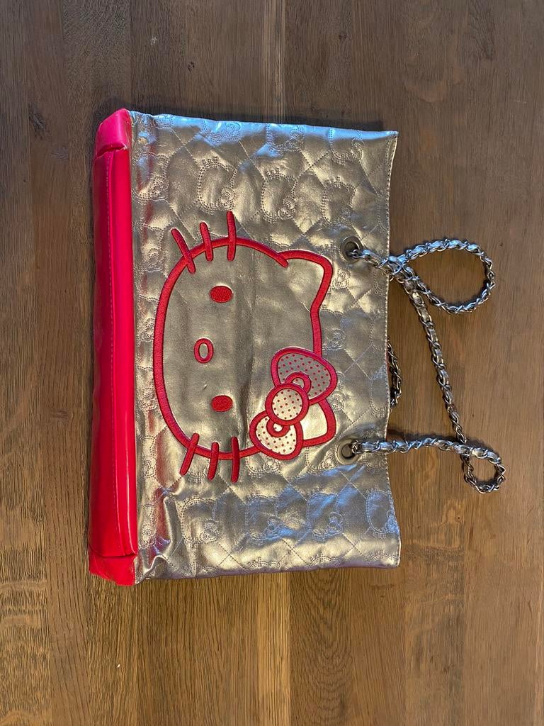 Handtas hello kitty, Handtassen en Accessoires, Tassen | Damestassen, Ophalen, Zo goed als nieuw, Grijs, Handtas
