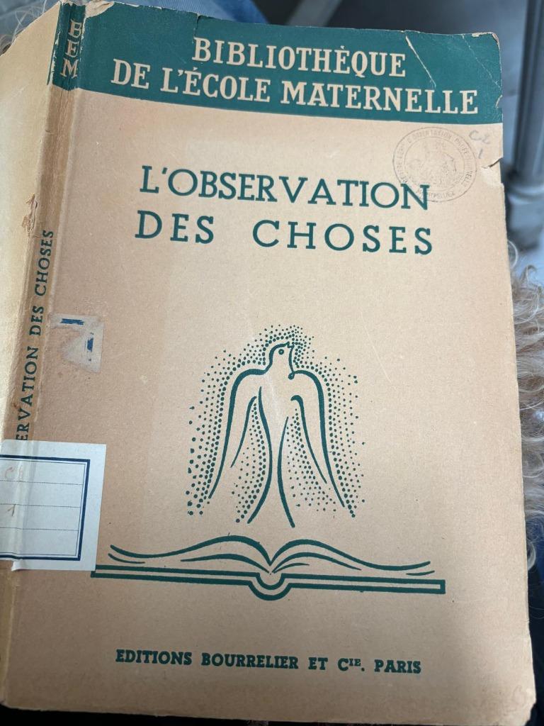 L'observation Des Choses, Bibliothèque De L'école Maternelle, Enlèvement, Sciences naturelles