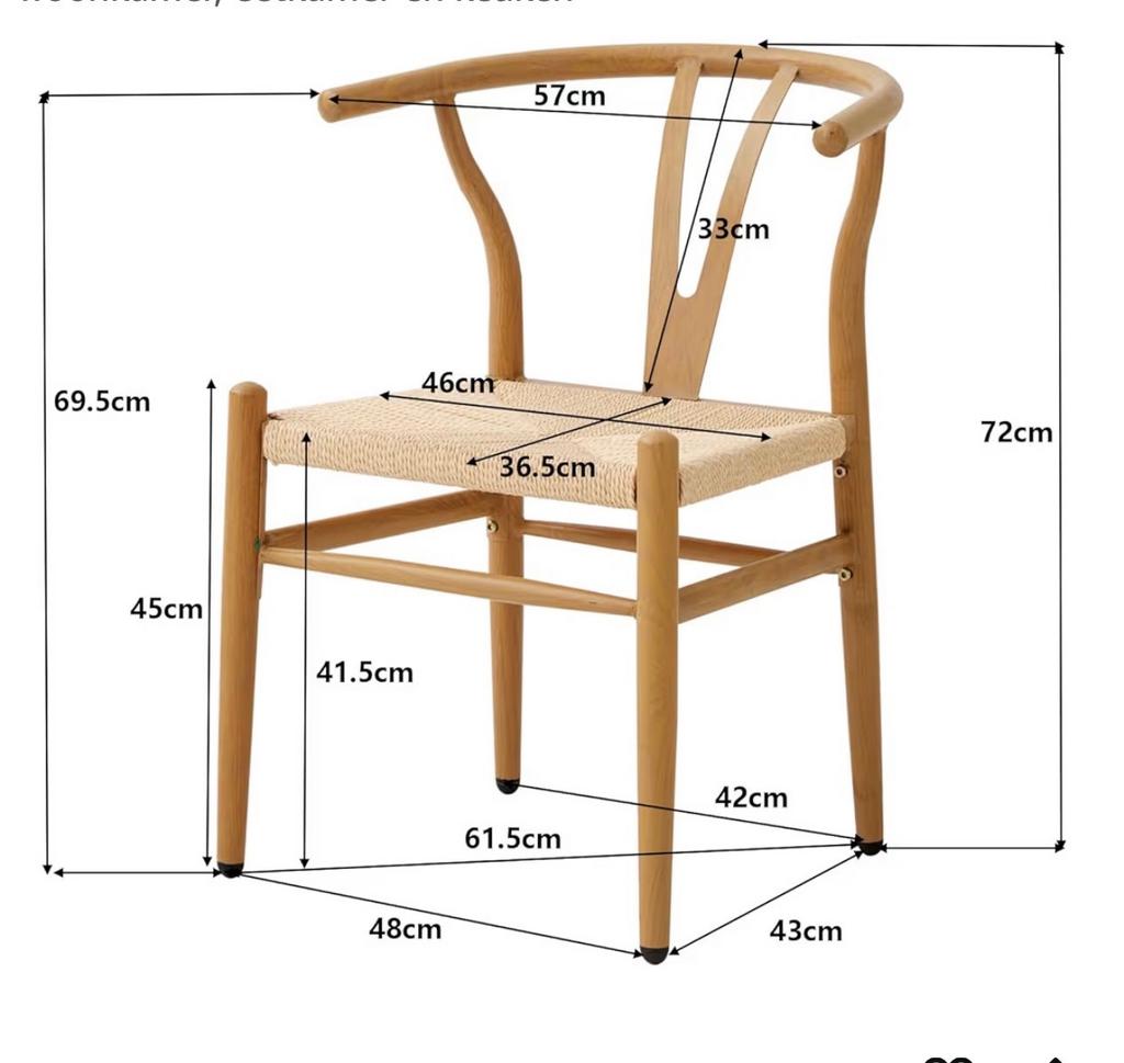 6 Nieuwe Metalen stoelen in houtlook, Ophalen, Nieuw