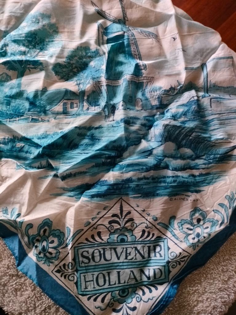 sjaal nylon Holland blauw wit, Ophalen of Verzenden, Zo goed als nieuw, Sjaal
