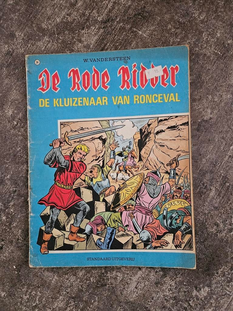 De Rode ridder Allen in blauw/ bruine druk, Ophalen