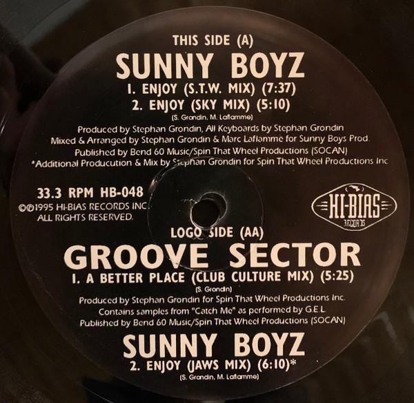 Sunny Boyz / Groove Sector (2) – Enjoy / A Better Place, Ophalen of Verzenden, Gebruikt