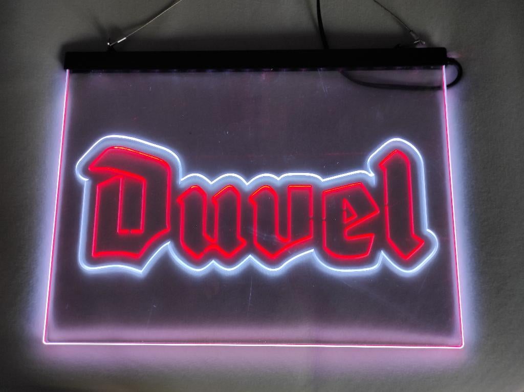 duvel neon reclame, Verzamelen, Ophalen, Zo goed als nieuw, Reclamebord, Plaat of Schild, Duvel