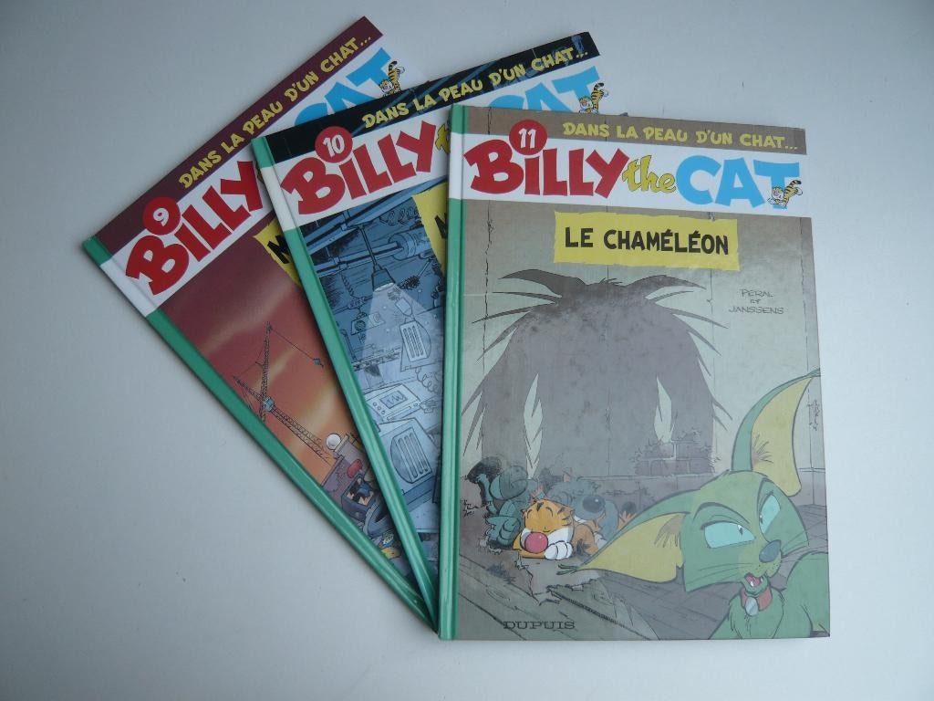 BILLY THE CAT tomes 9 à 11 (EO ttbe) de DESBERG, Boeken, Gelezen, Ophalen of Verzenden, COLMAN / DESBERG, Meerdere stripboeken