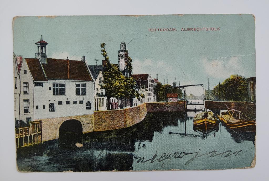 Rotterdam Albrechtskolk, Collections, Cartes postales | Pays-Bas, Enlèvement ou Envoi, Avant 1920, Affranchie, Hollande-Méridionale