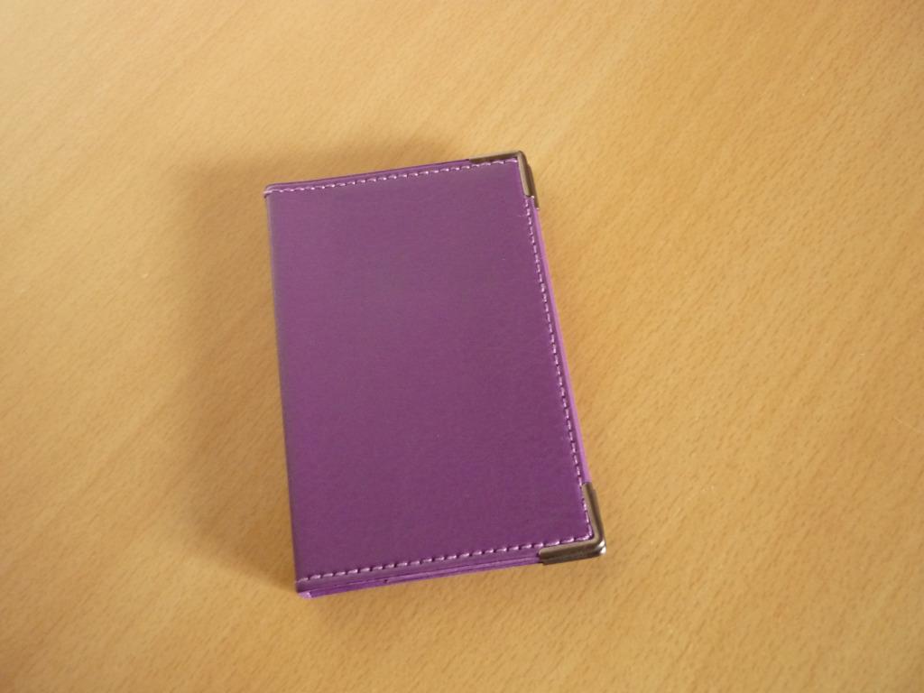 Lederen paarse Kaartenhouder kaartenetui bankkaarthouder, Ophalen of Verzenden