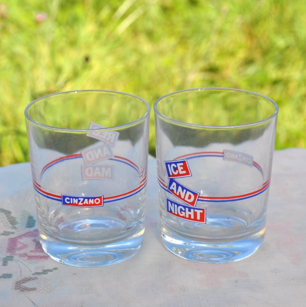 2 verres aperitif cinzano, Enlèvement ou Envoi, Comme neuf, Autres types
