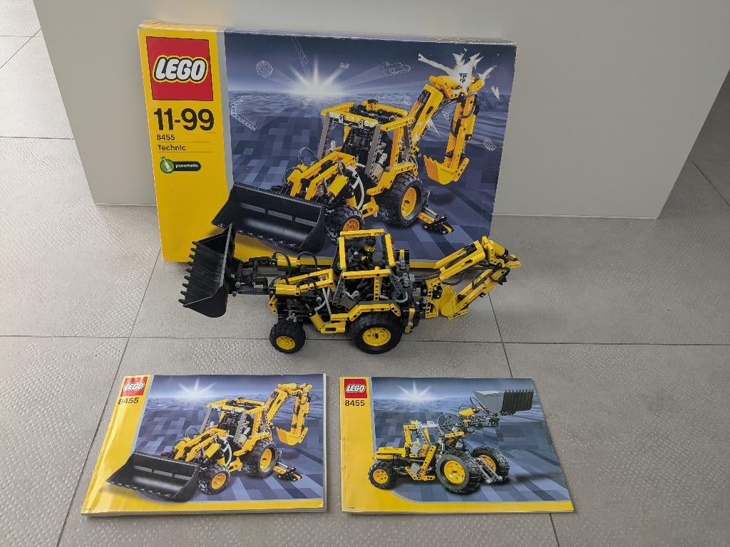 Lego Technic 8455 - Back-hoe Loader (Backhoe), Ophalen of Verzenden, Zo goed als nieuw, Complete set, Lego