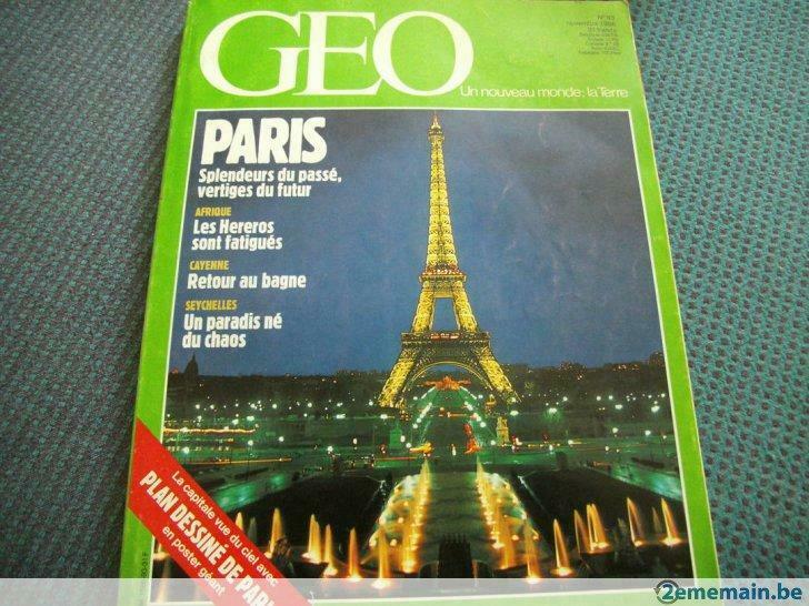 revue geo. "paris"., Enlèvement ou Envoi, Utilisé