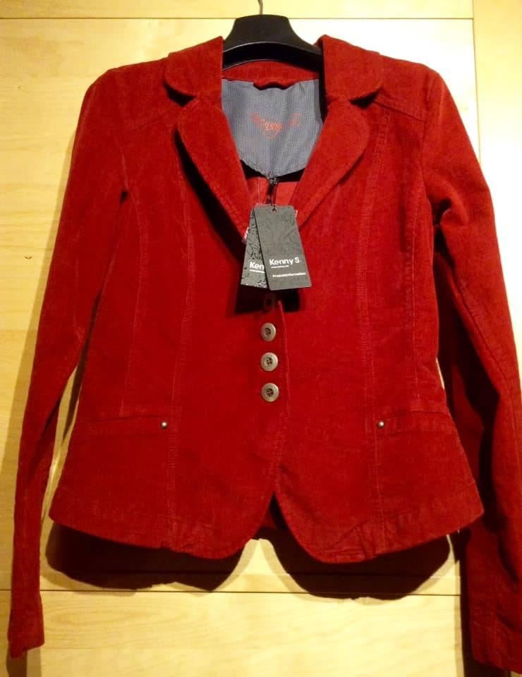 Bordeauxrode fluwelen blazer voor dames t.38, Kleding | Dames, Ophalen of Verzenden, Nieuw, Maat 38/40 (M)