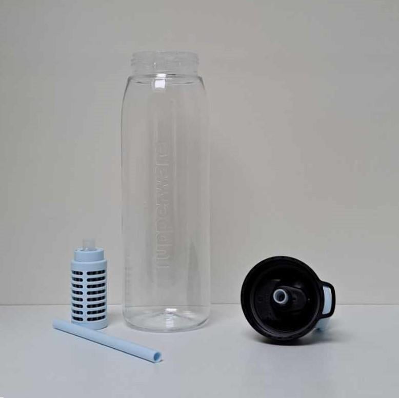 Tupperware™ Bouteille Filtrante « Pure & Go », Envoi, Neuf, Bleu, Récipient ou Bol