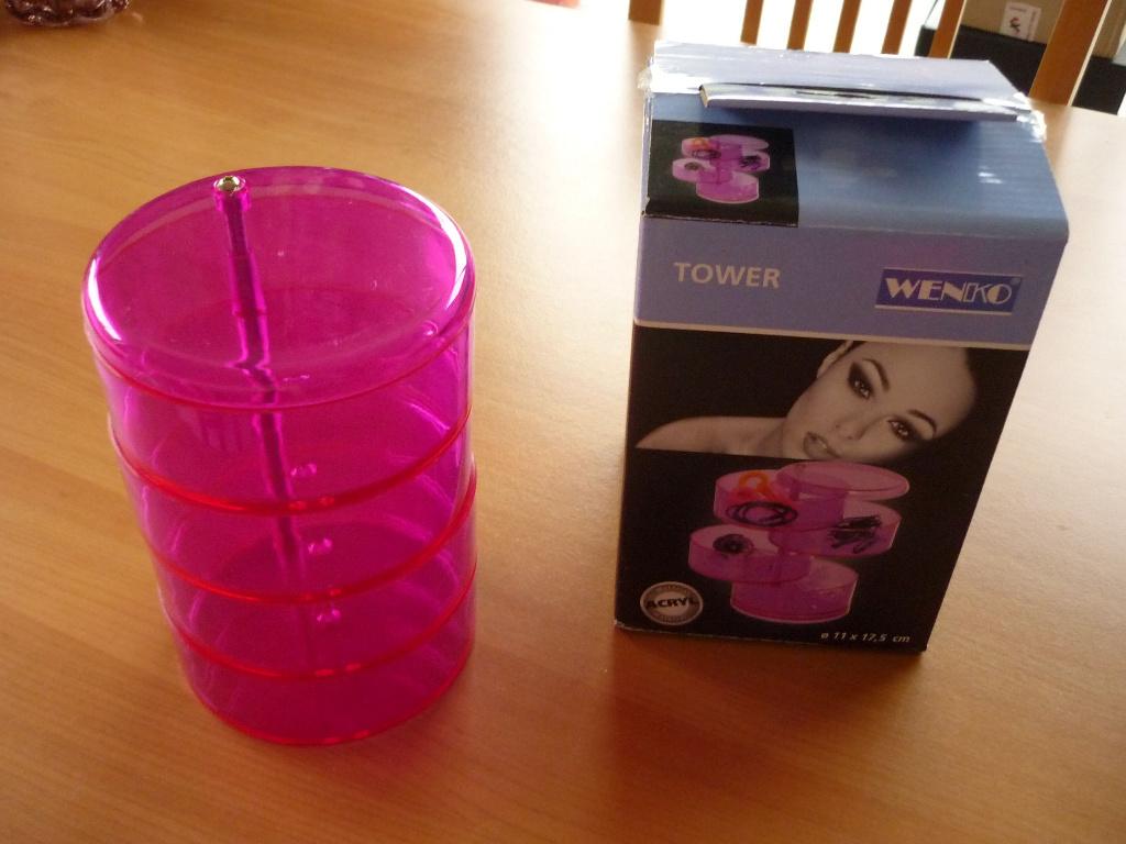 Wenko acryl tower transparant roze Cosmetica organizer, Enlèvement ou Envoi, Rose