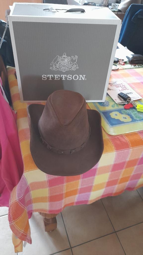 Stetson Hoed 100% leder XL bruin, Ophalen, 60 cm (XL, 7½ inch) of meer, Stetson, Hoed