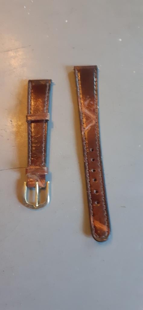 bracelet montre dame cuir  brun marbré, Ophalen of Verzenden, Nieuw, Bruin, Leer