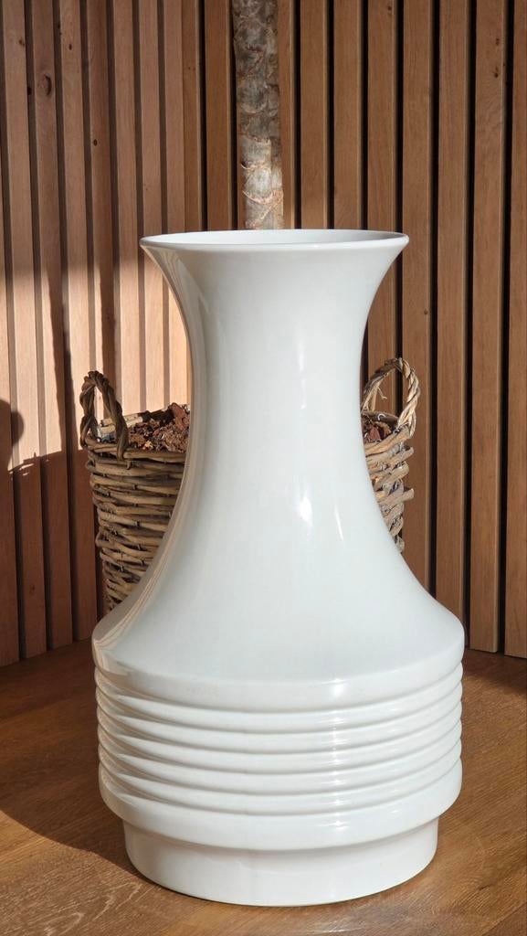Ceramic vaas groot wit 45cm, Ophalen, Wit