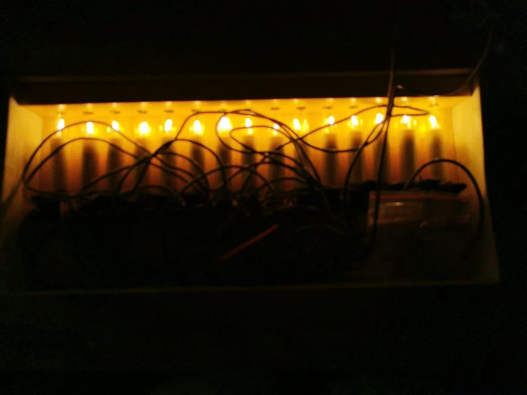 Vintage kerstverlichting kaarsjes wit + 4 reserve, Philips., Diversen, Ophalen of Verzenden, Zo goed als nieuw