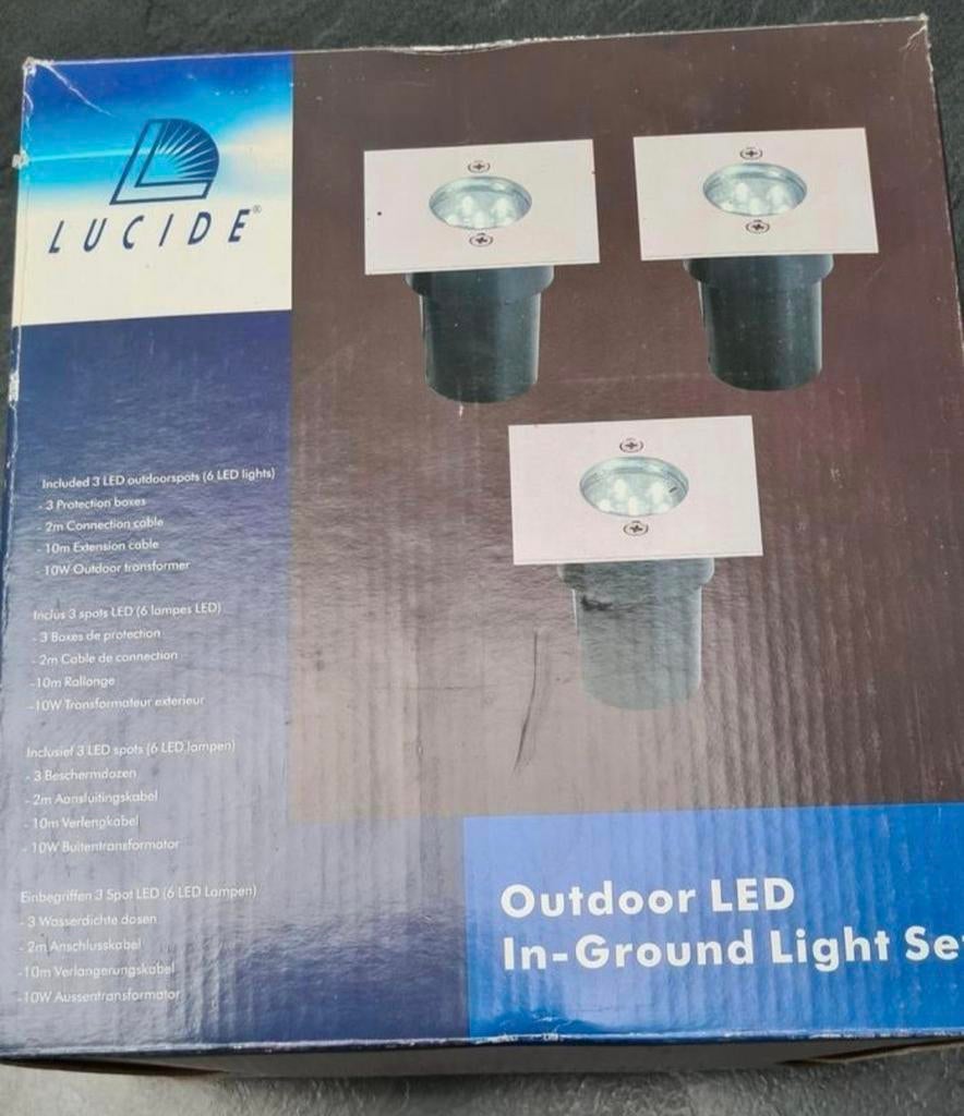 Spots Led en inox à encastrer avec Transfo (12V) !!! NEUF!!!, Ophalen, Inox, Nieuw, Netvoeding