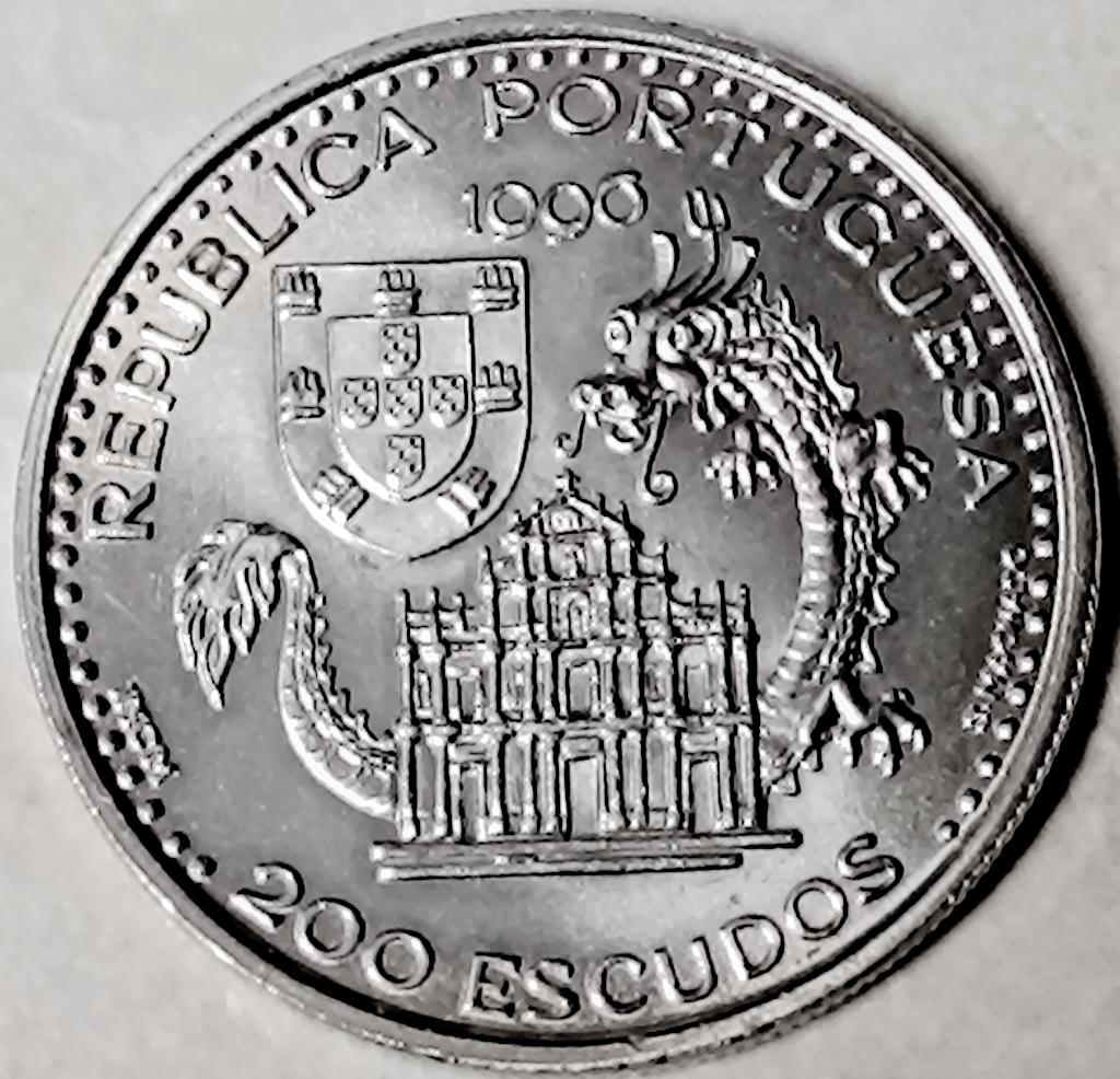 munt Portugal 200 escudos 1996 : - Macau, Ophalen of Verzenden