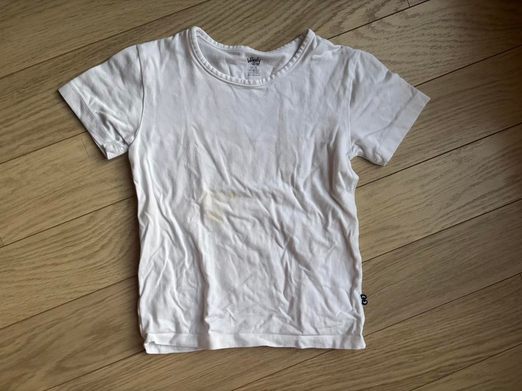Wit hemdje Woody, Kinderen en Baby's, Kinderkleding | Maat 128, Nacht- of Onderkleding, Gebruikt, Verzenden, Jongen of Meisje