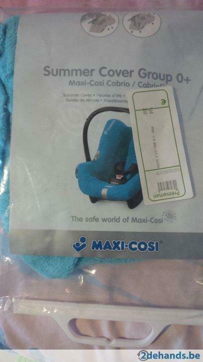 Hoes Maxi cosi badstof turquoise, Ophalen of Verzenden, Gebruikt, Maxi-Cosi