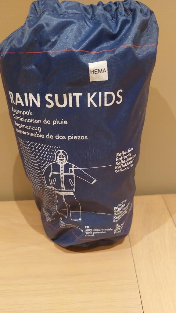 Regenpak: regenbroek + regenjas blauw Hema nieuw, Ophalen, Nieuw, Hema, Jongen of Meisje