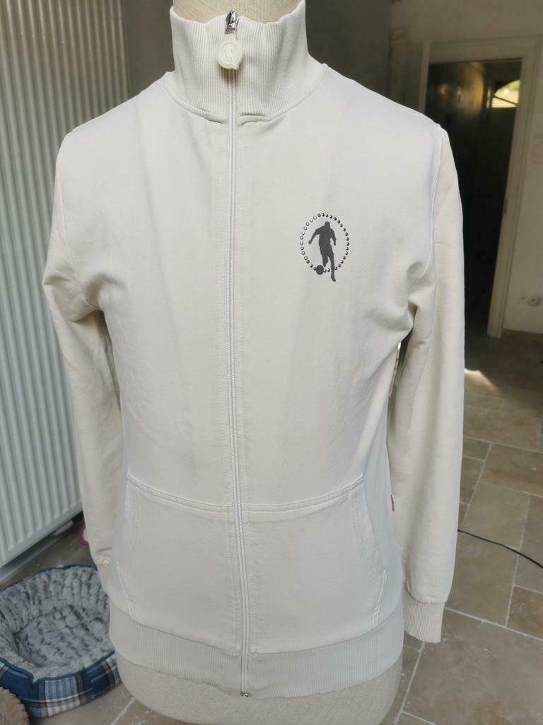 Beige cardigan van Bikkembergs, Ophalen of Verzenden, Zo goed als nieuw, Maat 38/40 (M), Beige