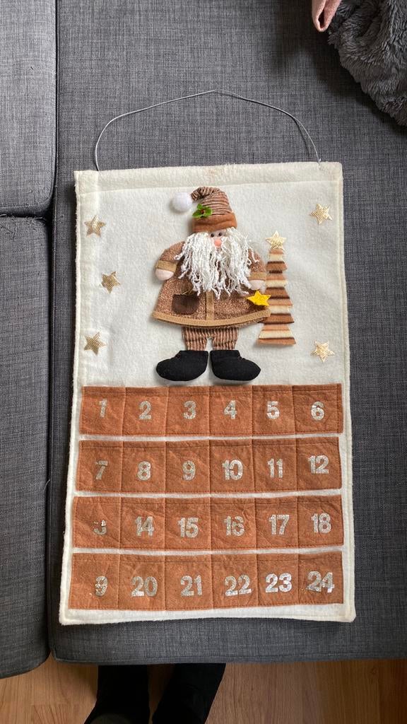 Magnifique calendrier de l’Avent en feutrine tout doux, Ophalen of Verzenden, Zo goed als nieuw
