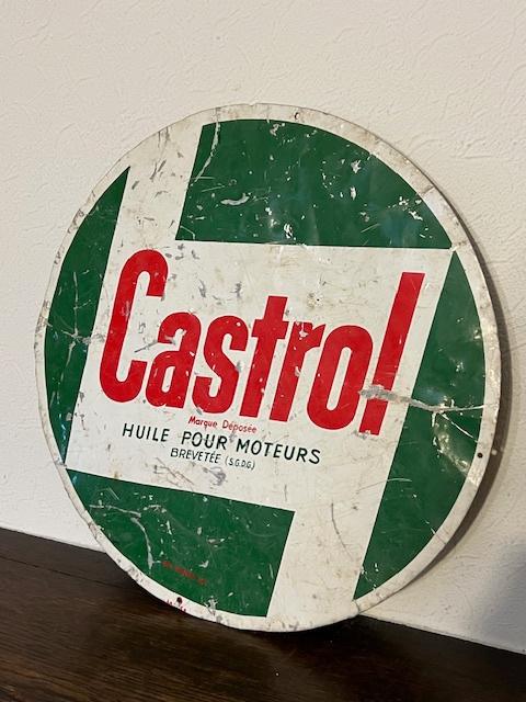 plaque publicitaire alu-minium Castrol huile pour moteurs, Enlèvement, Panneau publicitaire