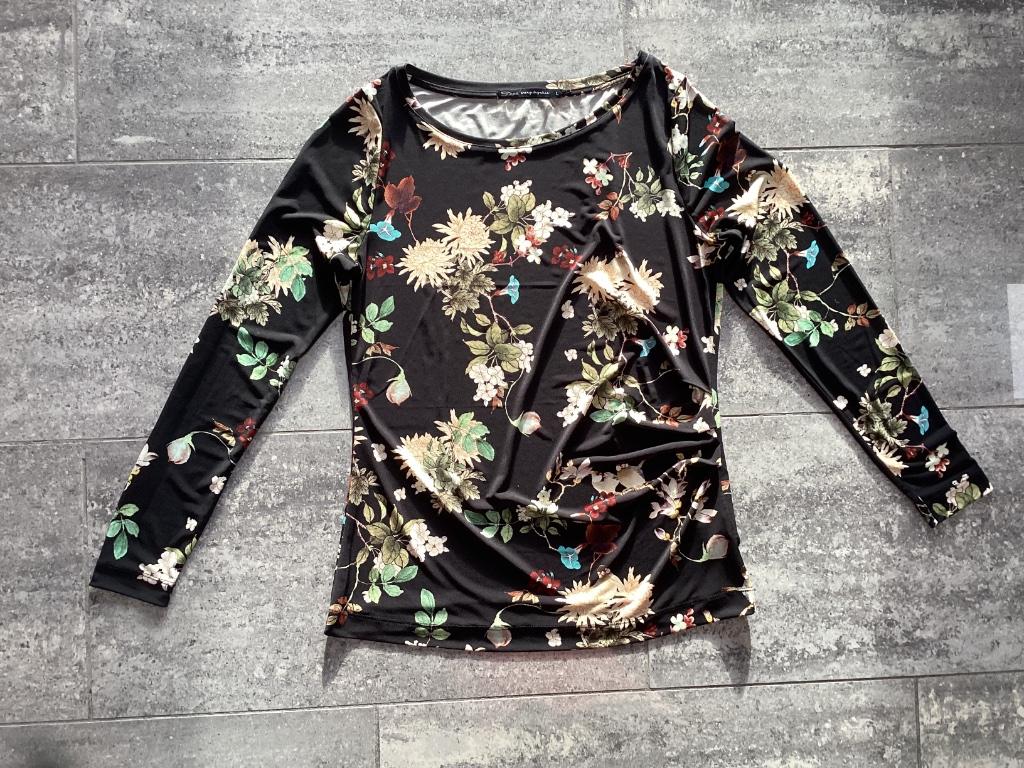 Shirt Steps L, Kleding | Dames, Zwart, Maat 42/44 (L), Nieuw, Ophalen of Verzenden
