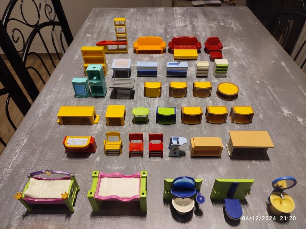 Lot de 36 meubles divers Playmobil, Enlèvement ou Envoi, Utilisé