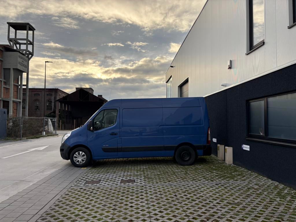 renault master 2.3, Auto's, Voorwielaandrijving, Stof, Zwart, Blauw